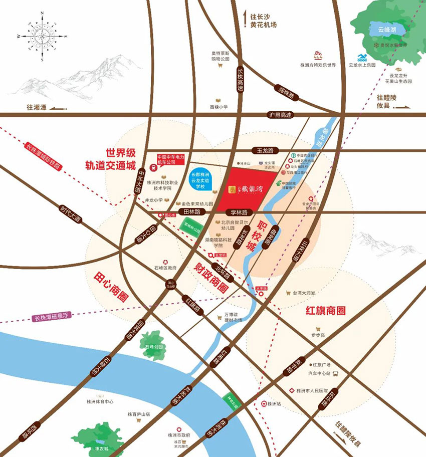 云发藏龙湾项目位于云龙区学林路与应迎宾大道交汇处