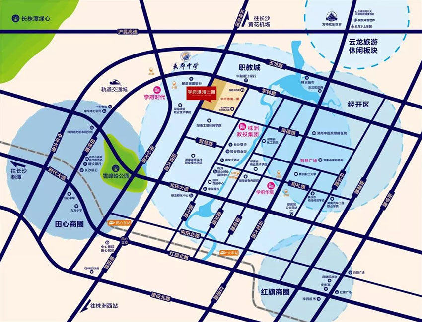 学府港湾二期项目位于云龙示范区学林路与迎宾大道交汇处