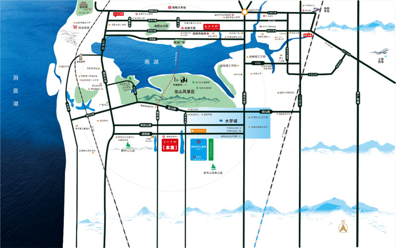 春和景明项目位于岳阳市中心医院（新址）西侧