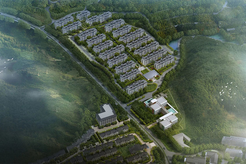 绿城云栖桃源项目位于云峰大道与创元路交汇处