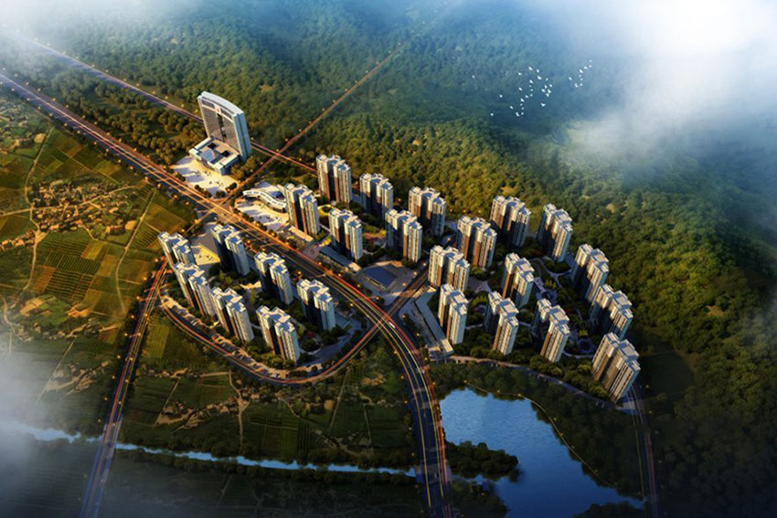 亿都九里晴川项目位于炎陵县霞阳镇中团村炎陵大道