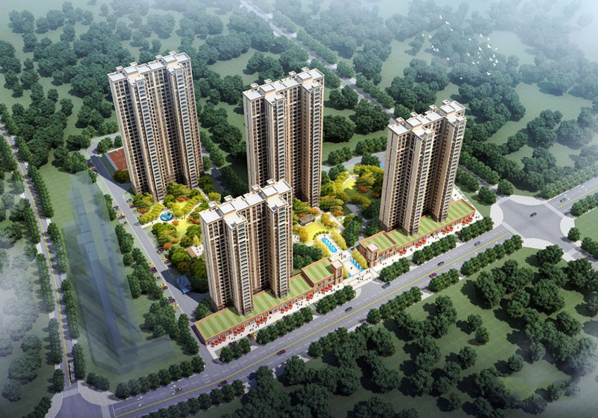 华城学府项目位于茶陵县茶水南路