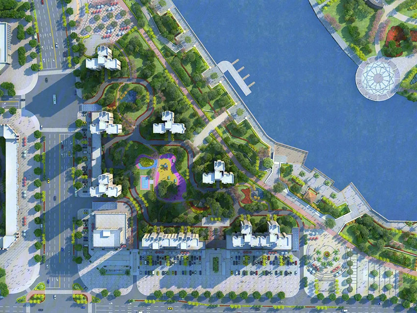 聚龙九号项目位于迎宾大道与攸水大道交汇处