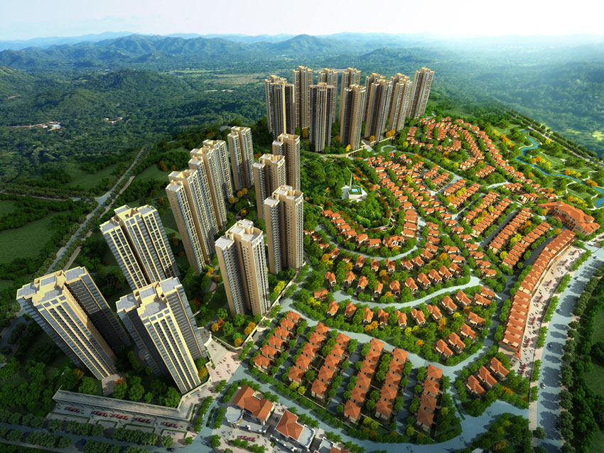 蓝谷国际项目位于渌口区芦淞区董家塅青龙湾蓝谷小镇