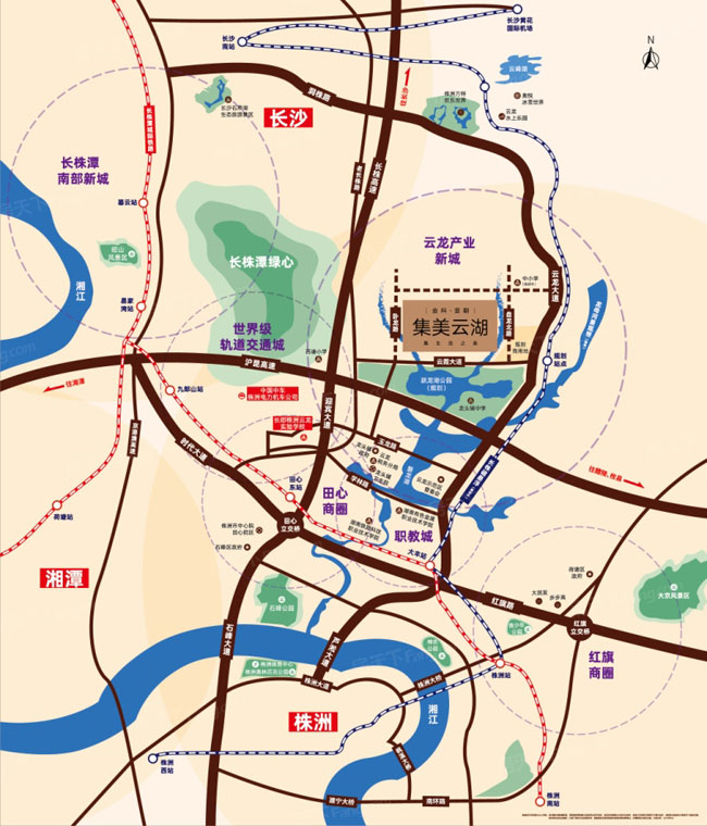 集美云湖项目位于石峰卧龙路与云霞大道交汇处