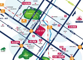 株洲石峰区亿都晴天为您提供该项目区位图欣赏