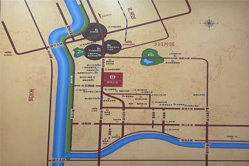 顺凯公馆项目位于伏波大道22号（公路局对面）