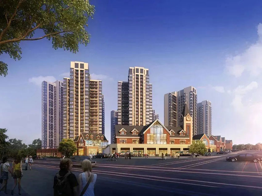 望江学府项目位于青龙湾小镇伟人路奥莱营销会馆