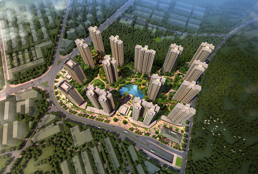 华晨翡翠湾项目位于石峰区天桥街与建设北路交汇处