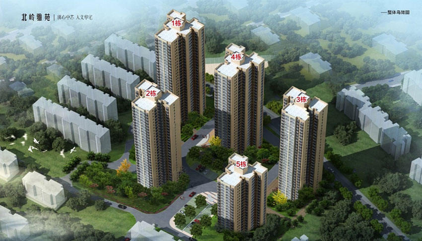 北岭雅苑项目位于石峰区田心北岭路（北岭社区旁）