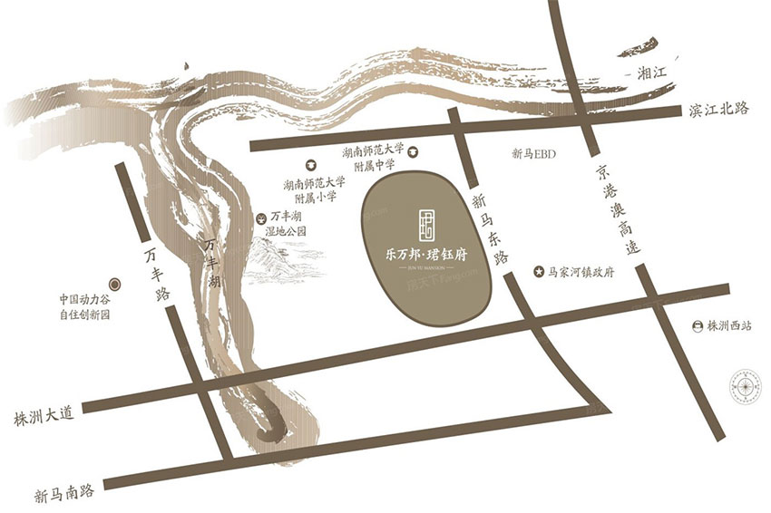 珺钰府项目位于天元新马东路69号(新马东路与隆兴路交汇处)