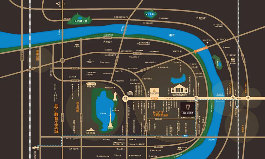 汇文中心项目位于天元长江南路与天伦的交汇处