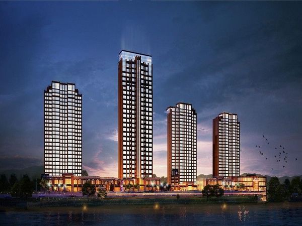 明珠壹号项目位于滨江路与明珠路交汇处