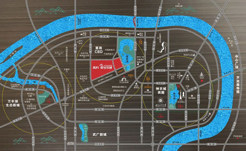 壹号领域二期项目位于天元栗雨湖（高科总部壹号旁）