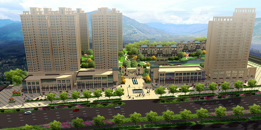 中房天玺湾项目位于天元泰山西路与栗雨东路交汇处