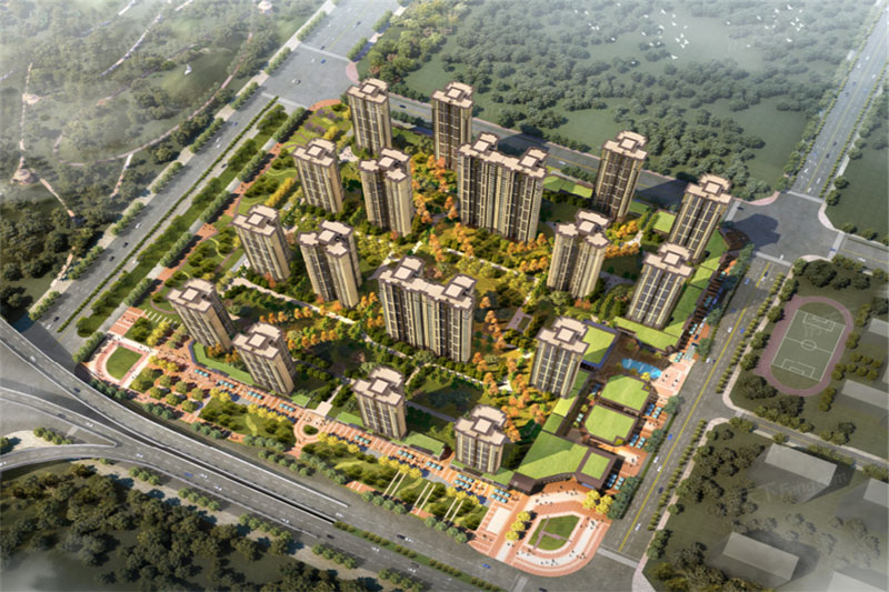 津桥华府项目位于天元炎帝大道与栗合路交汇处（二中附小正对面）