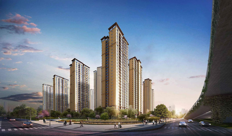 津桥华府项目位于天元炎帝大道与栗合路交汇处（二中附小正对面）