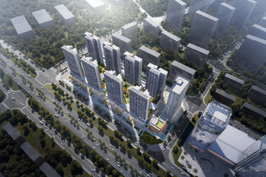 当代高科上品项目位于株洲市天元区隆兴路与佳兆业路交汇处