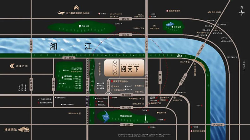 阅天下项目位于天元株洲大道68号