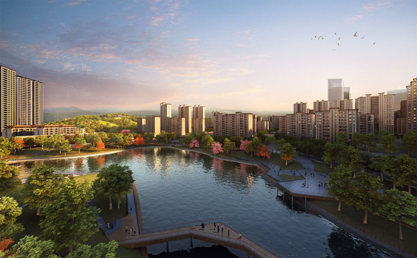 绿地株洲城际空间站项目位于天元株洲市天元区高铁西站正对面