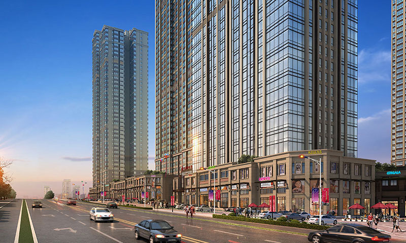 华晨神农湾项目位于珠江北路和庐山路交汇处