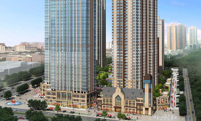 华晨神农湾项目位于珠江北路和庐山路交汇处