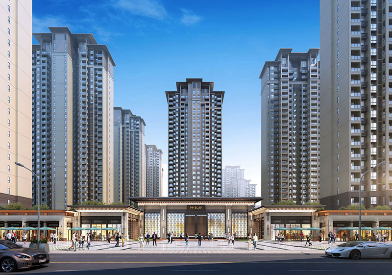 神农府项目位于天元区神农城泰山西路湖南工业大学正门对面