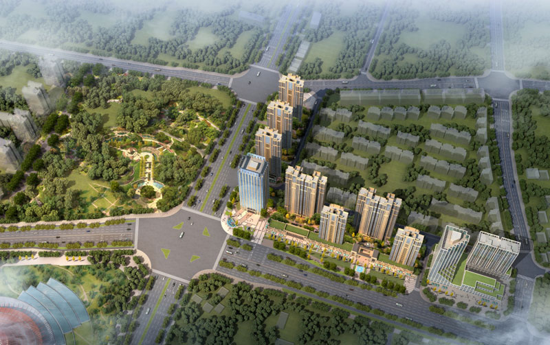 望云印象项目位于天元泰山路与神农大道交汇处（神农大剧院对面）