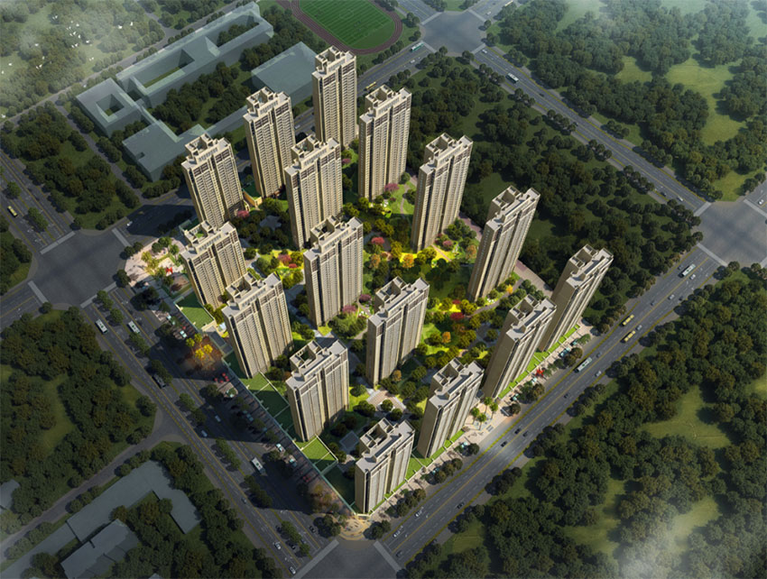 中海国际社区项目位于天元区炎帝大道与栗雨南路交汇处（株洲二中附小旁）