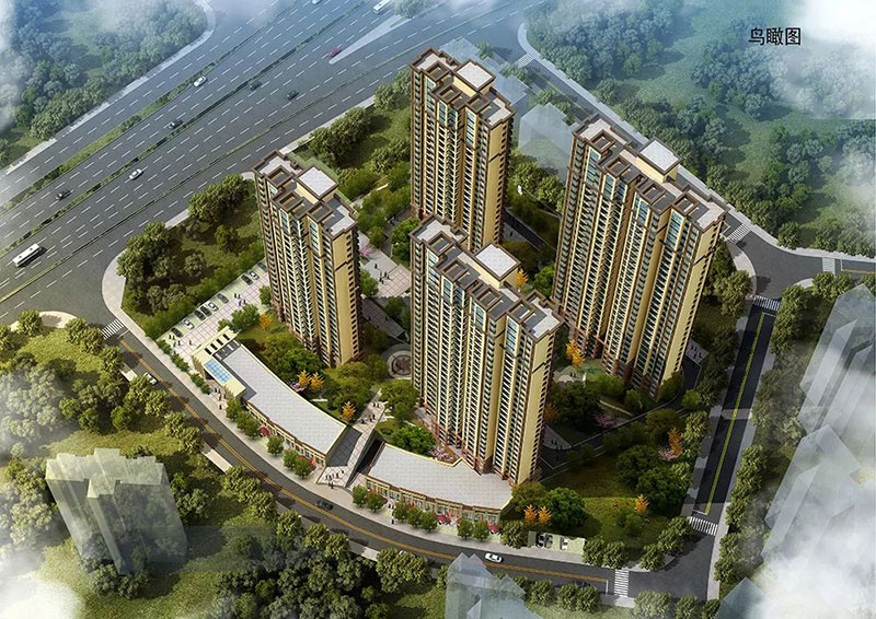 东方名都项目位于荷塘区三合路与纬三路交汇处