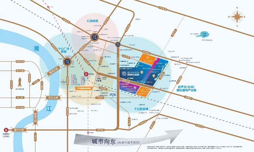 锦湘悦项目位于芦淞服饰大道99号（东环线外国语学校旁）