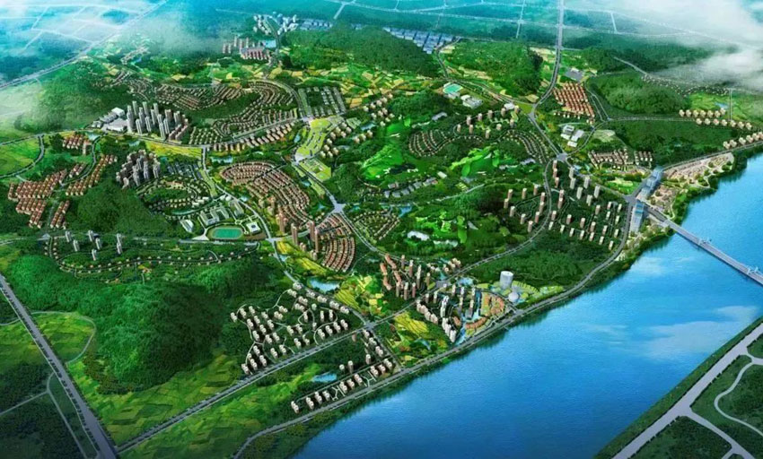 青龙湾项目位于芦淞董家塅高科园青龙湾营销会馆