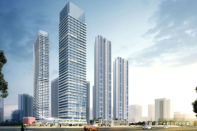 湘江大都会项目位于芦淞中心广场建设中路与七一路交汇处