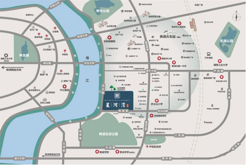 星河湾项目位于芦淞区沿江南路