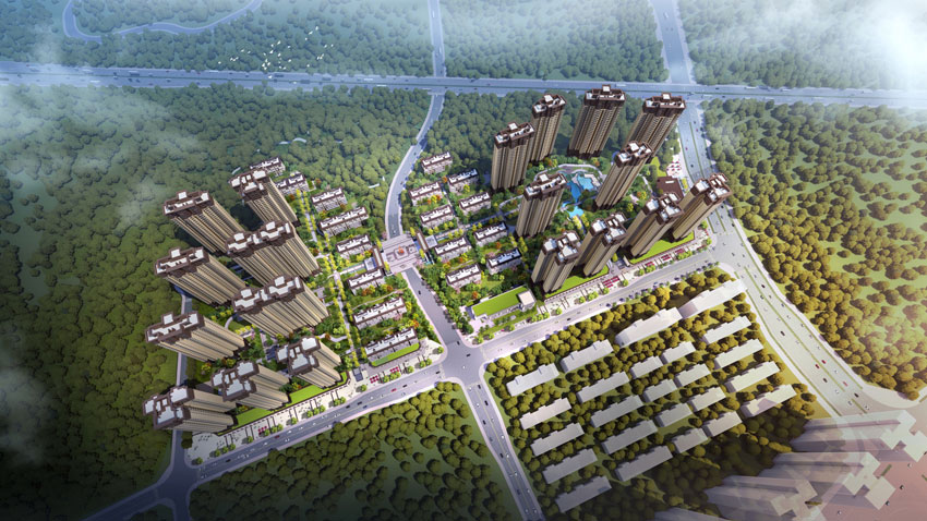 华晨浪琴湾项目位于芦淞区南环线与天池路交汇处