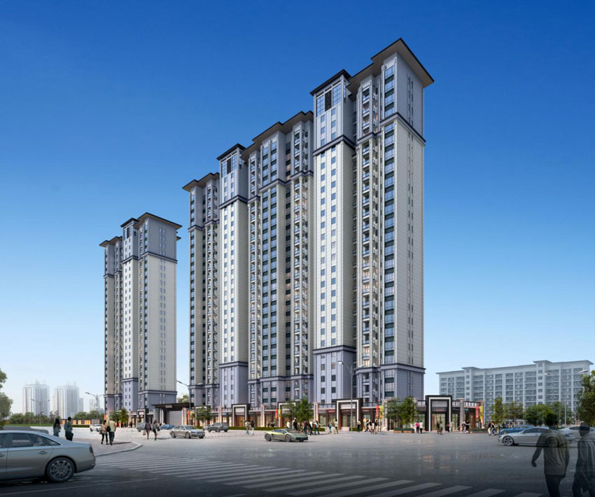 叁号公馆项目位于醴陵市唐山路与寨子岭路交汇处