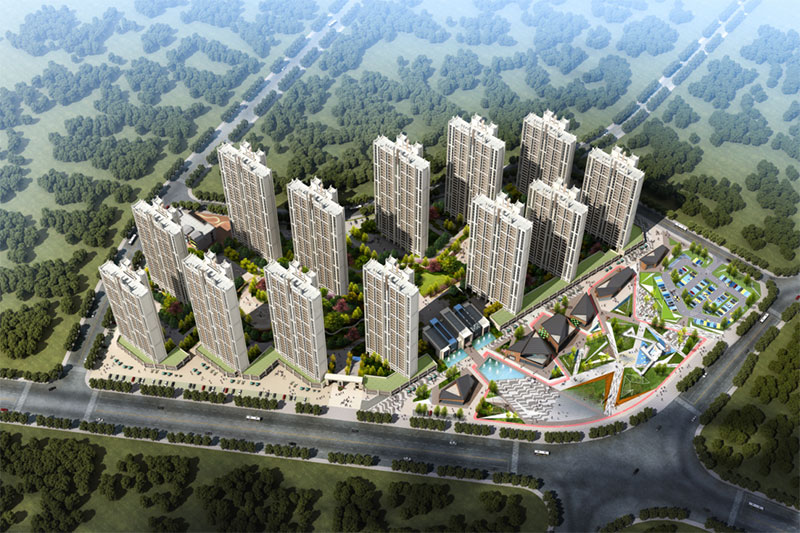 嘉福城项目位于醴陵渌江大道与左权南路交汇处