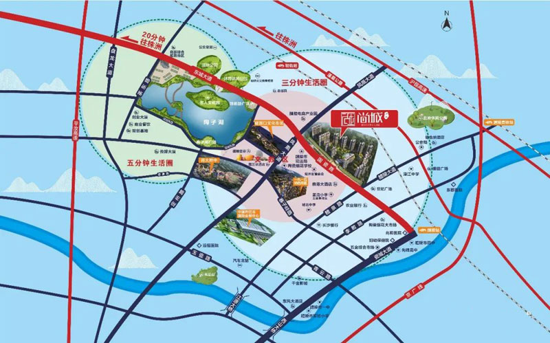 瑞和尚城项目位于醴陵国瓷路与凤凰大道交汇处（经开区管委会对面）