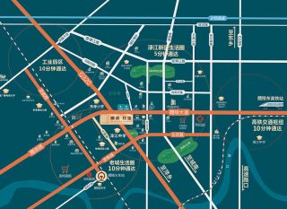 株洲-醴陵市旗滨玖玺为您提供该项目区位图欣赏