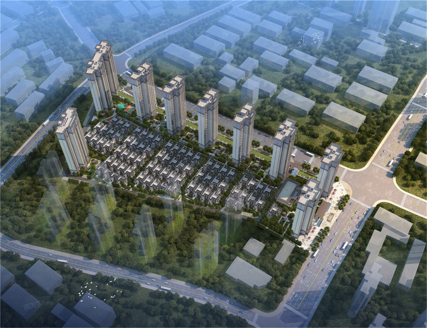 建宸大院项目位于醴陵来龙门街道国瓷大道与仙岳山路交汇处