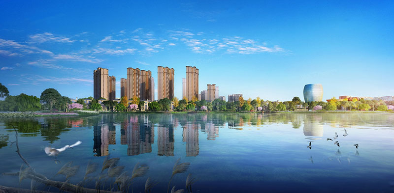 金东陶子湖项目位于醴陵凤凰大道与东城大道交汇处西北角