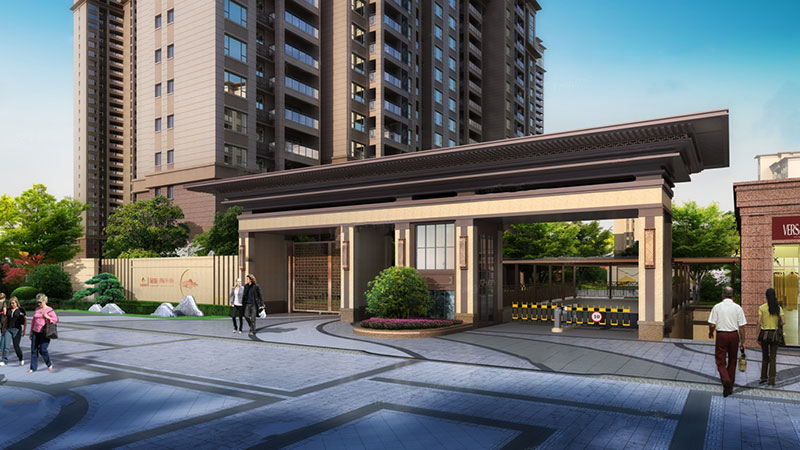 金东陶子湖项目位于醴陵凤凰大道与东城大道交汇处西北角