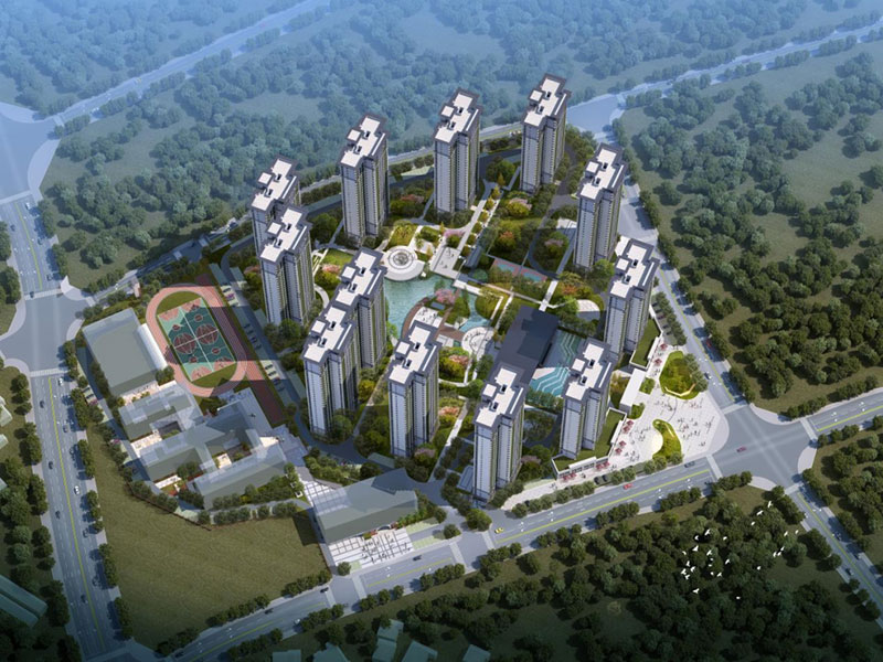 桃李江南项目位于醴陵市国瓷大道与民富路交汇处