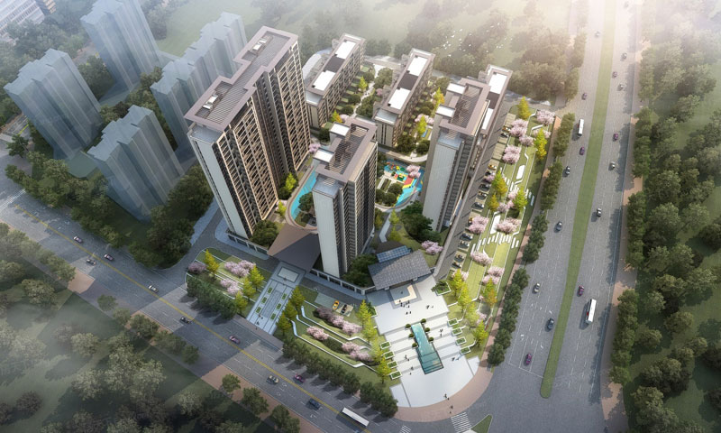 公园世家项目位于醴陵市醴陵大道与云盘山路交汇处