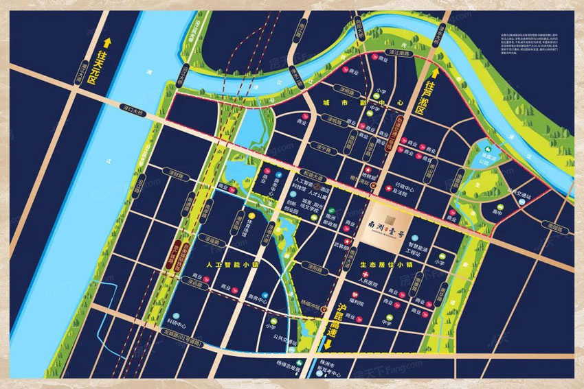 南洲壹号项目位于渌口区南洲大道与和谐大道交汇处
