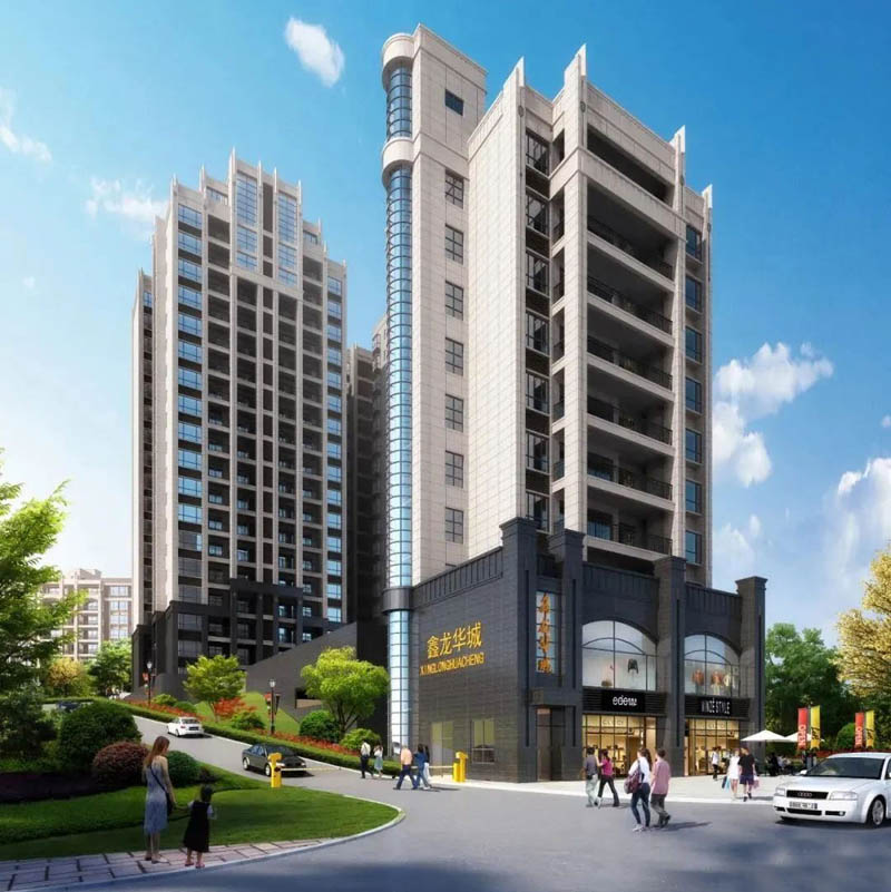 鑫龙华城项目位于资兴市南兴东路与邮电路交汇处