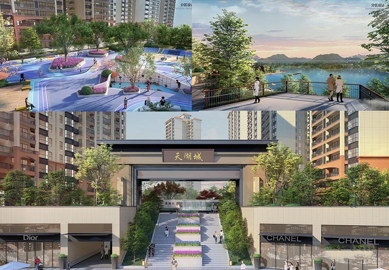 天湖城项目位于郴州市宜章县文明南路与育才路交汇处（新汽车总站旁）