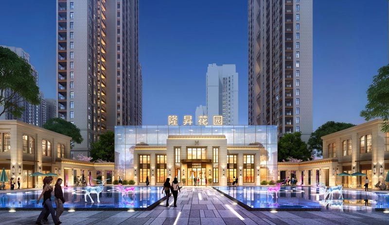 隆昇花园项目位于宜章县新公安局对面百通汽车站旁