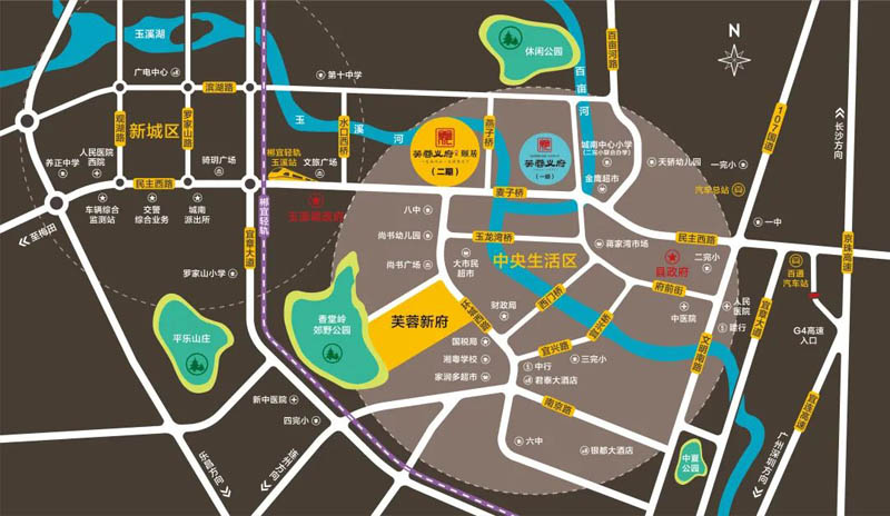 芙蓉义府项目位于宜章县民主西路麦子桥旁