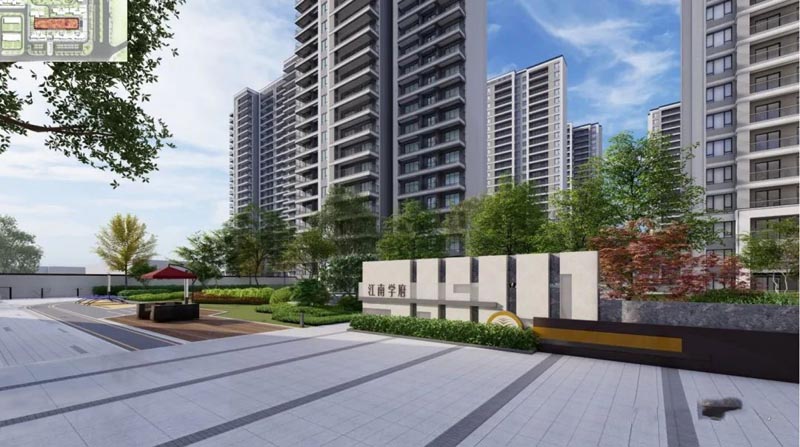 江南学府项目位于郴州市汝城县汝城大道与和平路交汇处